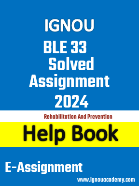 IGNOU BLE 33 Solved Assignment 2024